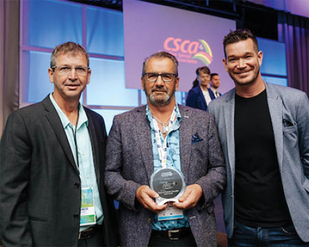 Belle Pulses receiving the 2019 CSCA Industry Appreciation Award